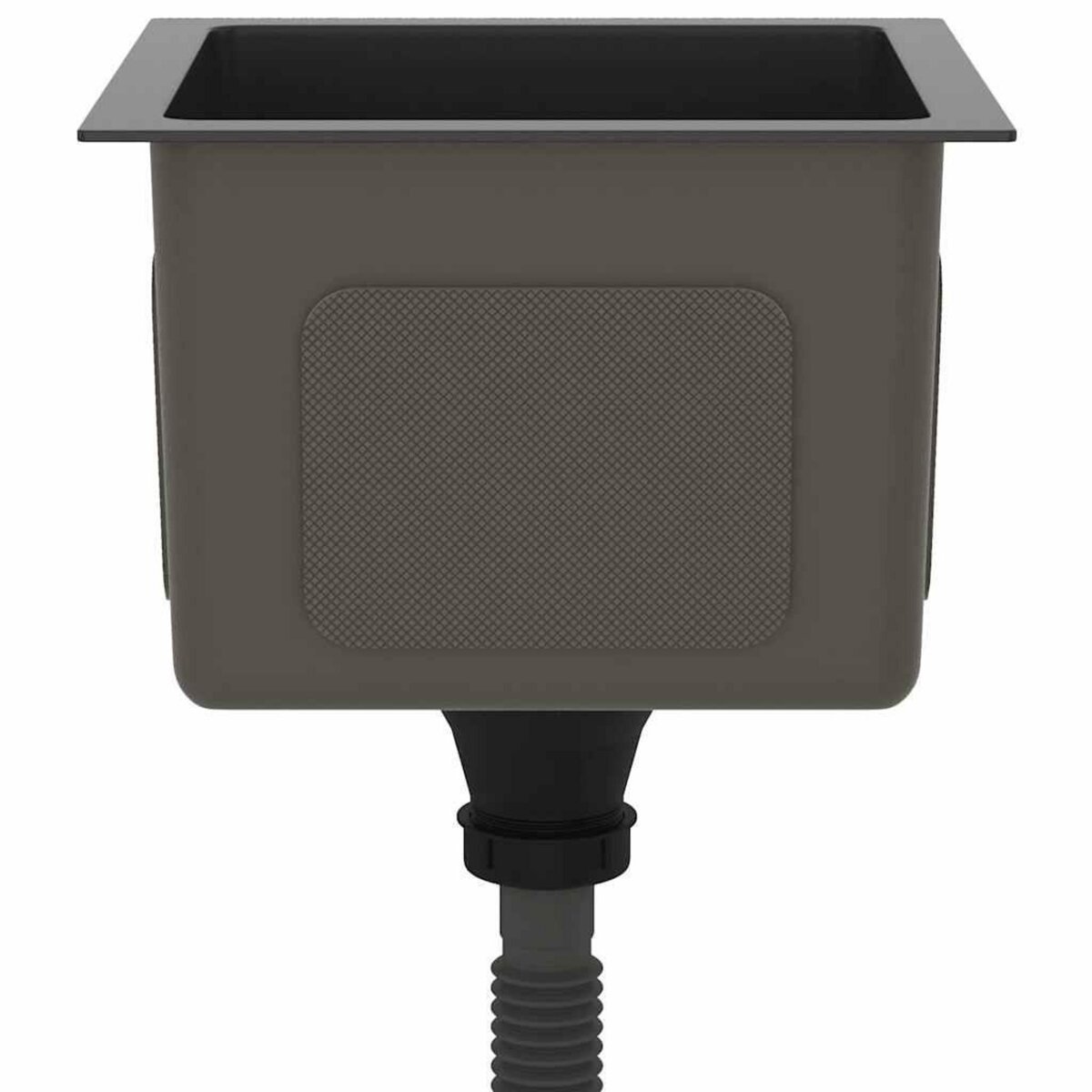 VIDAXL Evier de cuisine fait main Noir Acier inoxydable