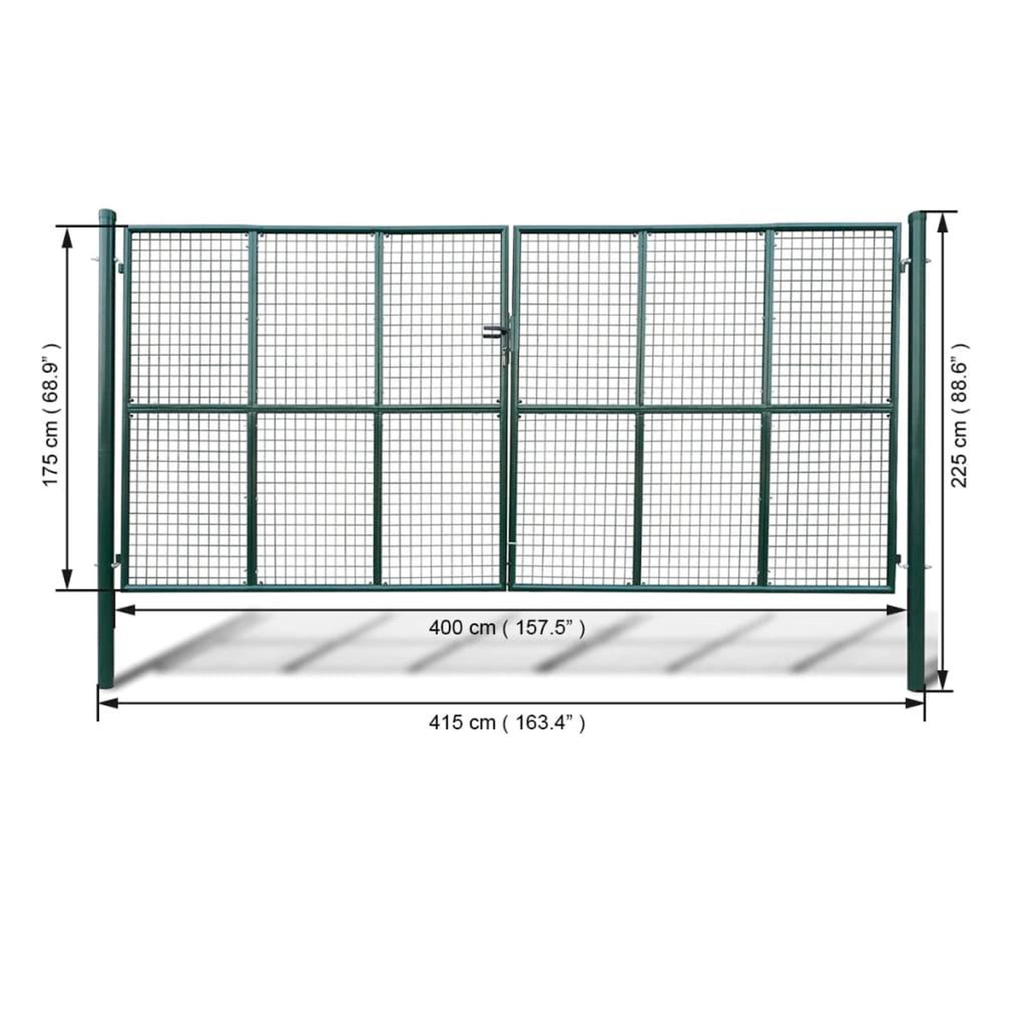 Voir la diapositive 4 : VIDAXL Portillon Maille 415 x 225 cm / 400 x 175 cm