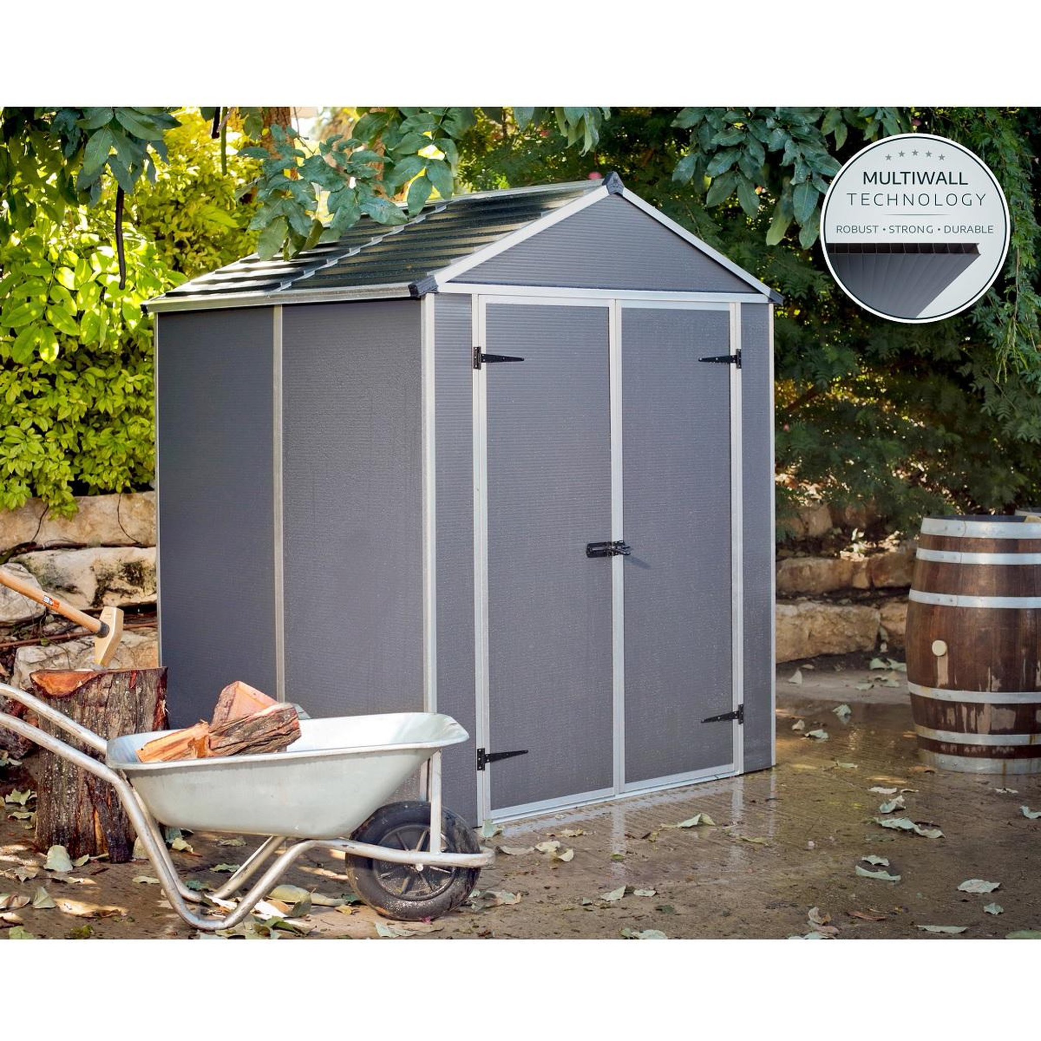 Voir la diapositive 2 : Canopia by PALRAM Abri de jardin résine - 2,8m² - RUBICON SHED