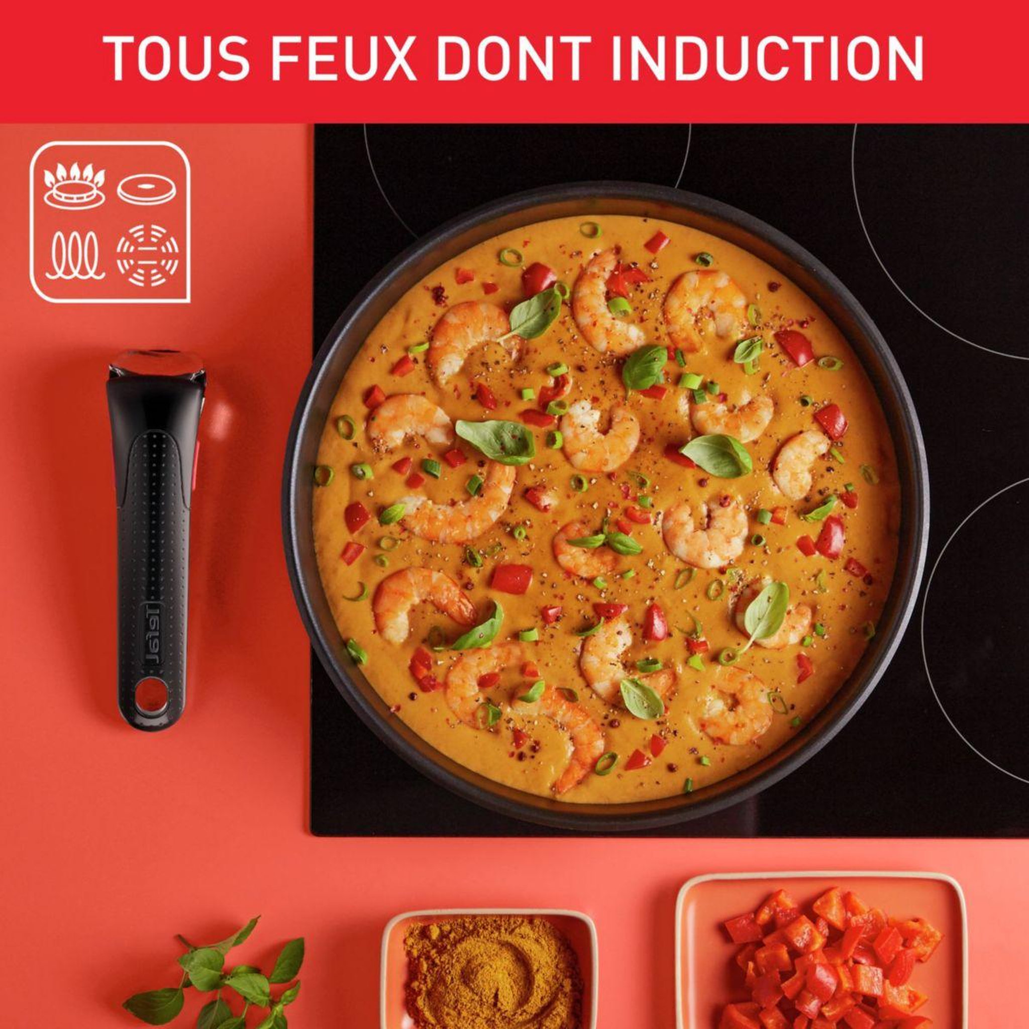 Voir la diapositive 3 : TEFAL Batterie de cuisine ingenio emotion 5 pcs