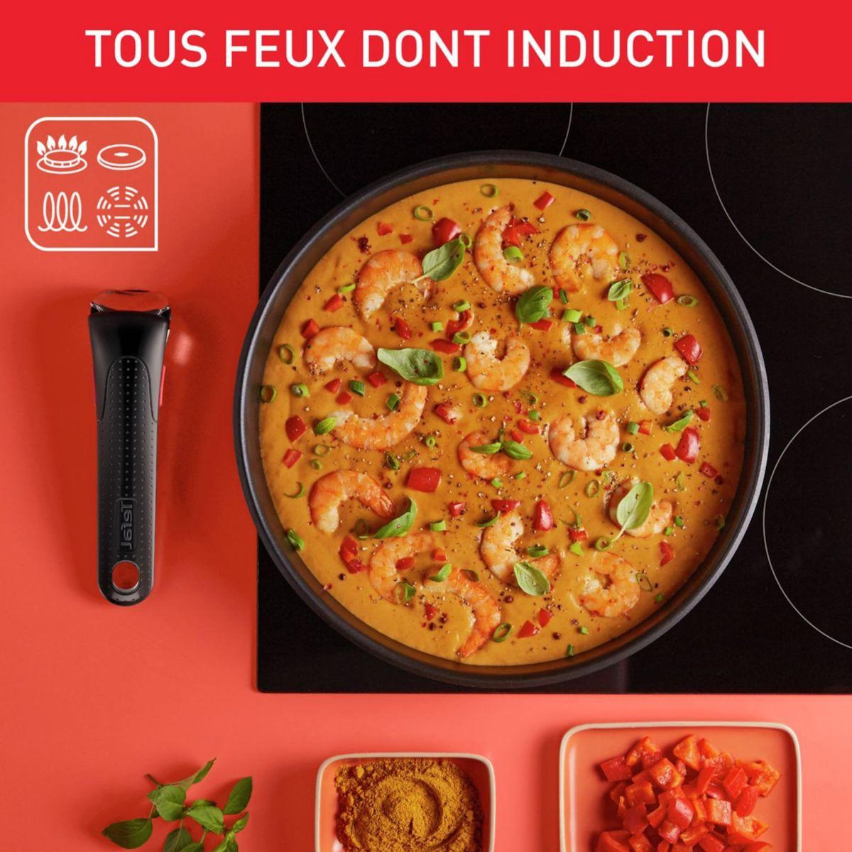 TEFAL Batterie de cuisine Ingenio Emotion 5 pcs
