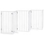 Voir la diapositive 2 : VIDAXL Barriere pour chiens et porte 6 panneaux blanc bois de peuplier