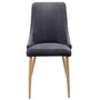 Voir la diapositive 6 : MAISON PAVANE Lot de 2 chaises en velours gris-Vinni