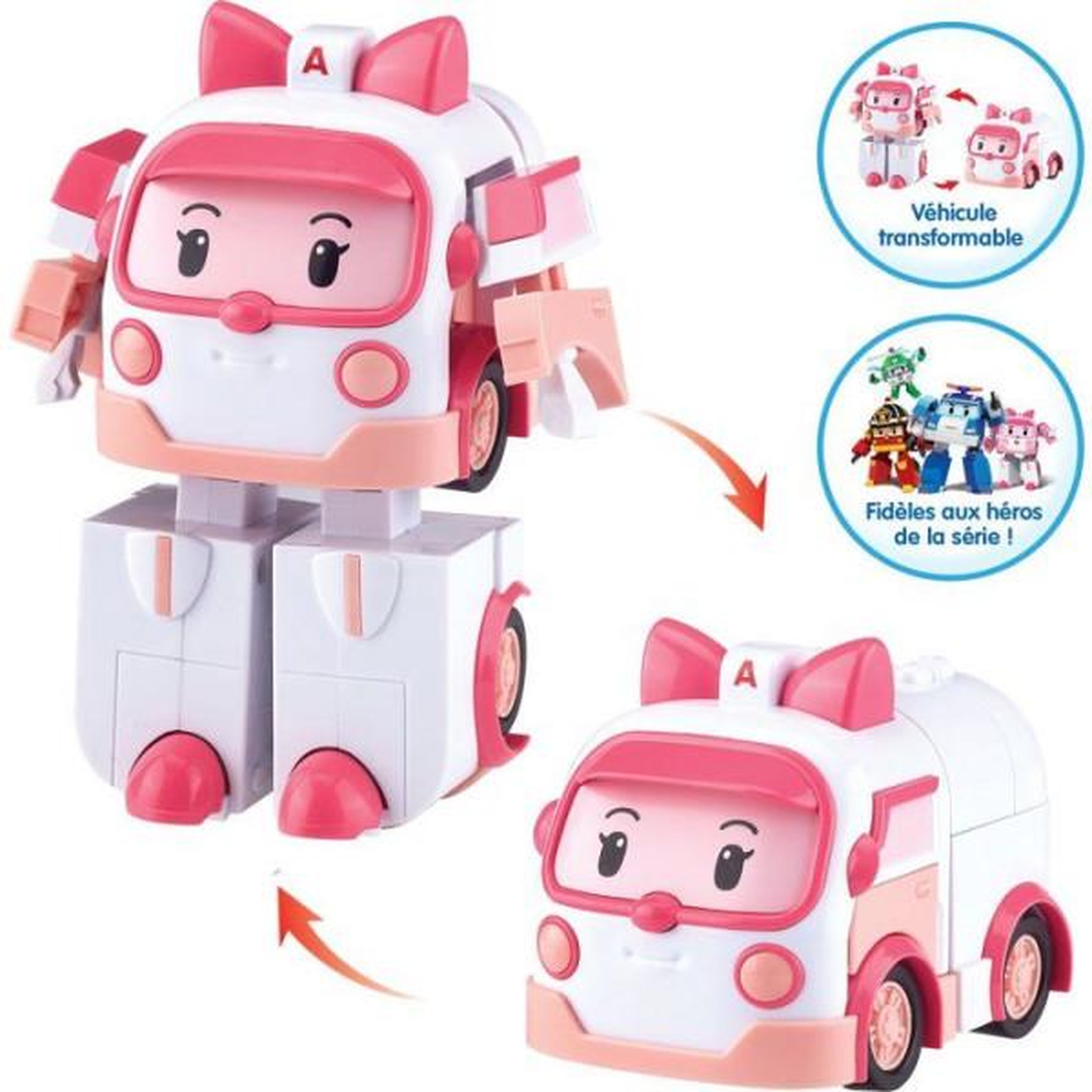 Voir la diapositive 4 : SILVERLIT Robocar Vehicule Transformable Ambre
