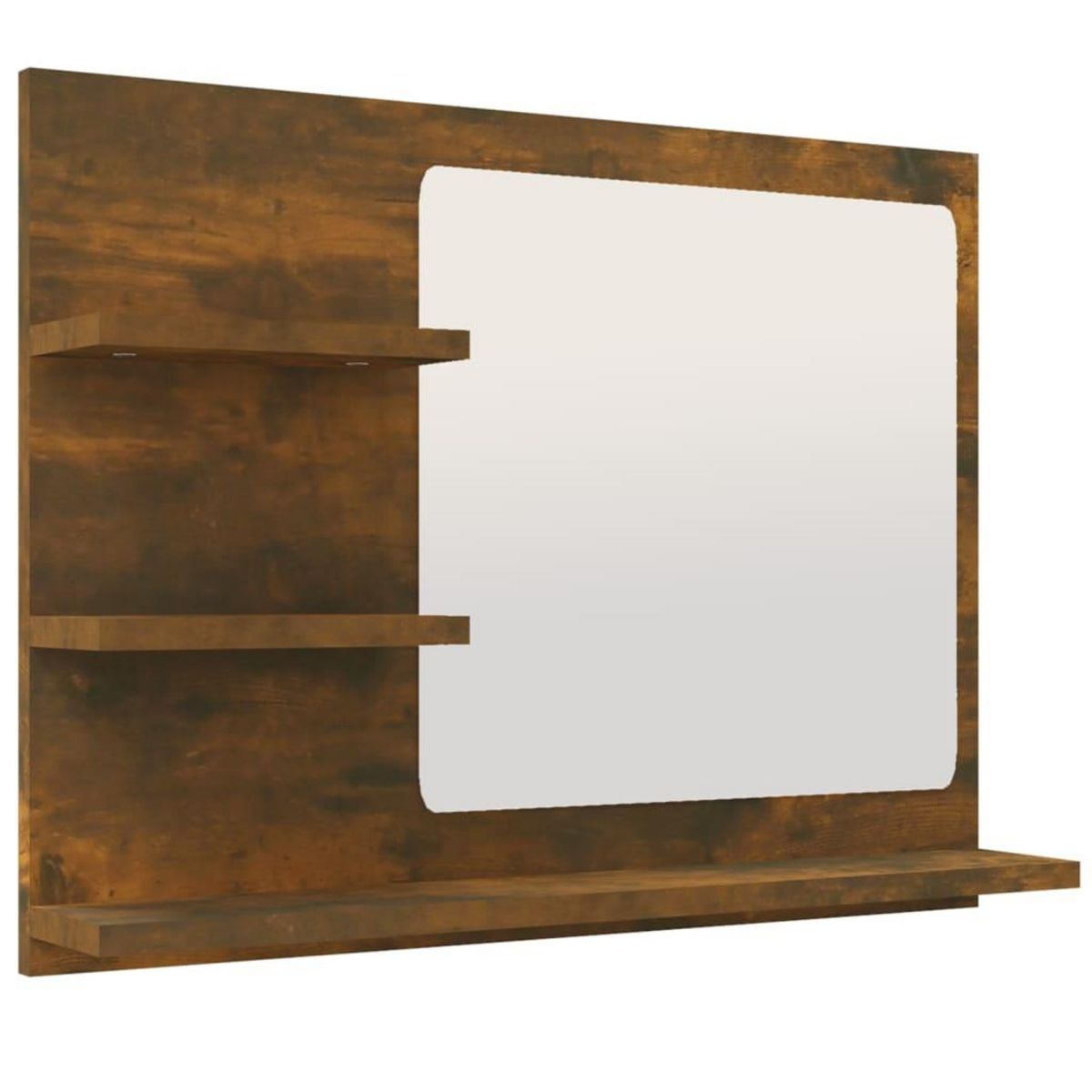 VIDAXL Miroir de bain Chene fume 60x10,5x45 cm Bois d'ingenierie