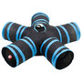 Voir la diapositive 1 : VIDAXL Tunnel pour chats a 5 voies Noir et bleu 25 cm Polyester