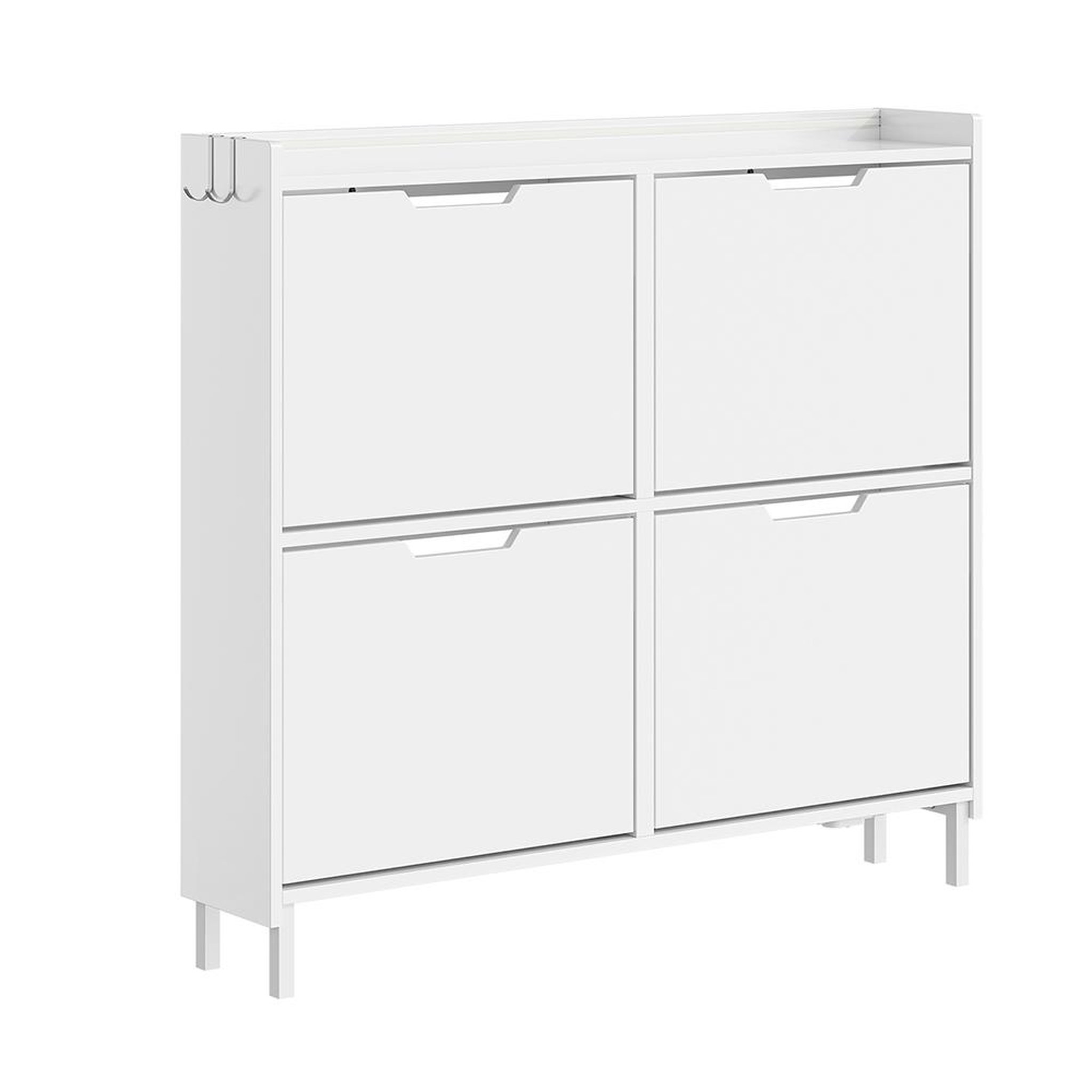 SOBUY Armoire à chaussures Blanc 80x30x100 cm FSR100-E-W