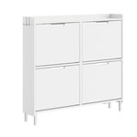 SOBUY Armoire à chaussures Blanc 80x30x100 cm FSR100-E-W