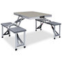 Voir la diapositive 1 : VIDAXL Table pliable de camping avec 4 sieges Acier Aluminium