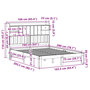 Voir la diapositive 6 : VIDAXL Lit bibliotheque sans matelas blanc 160x200 cm bois pin massif