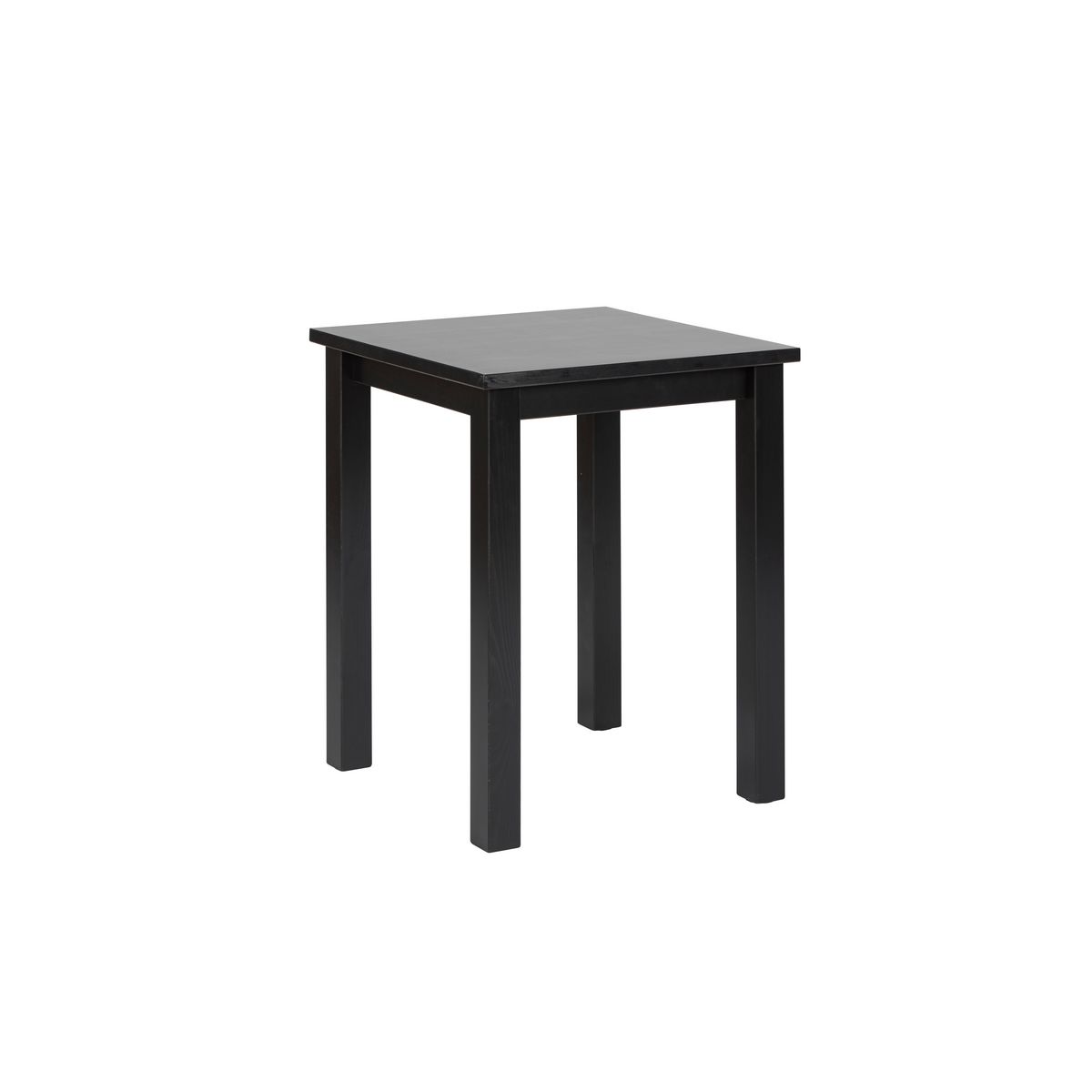 Paris Prix Table d'Appoint en Bois Massif  Lito  55cm Noir Laqué