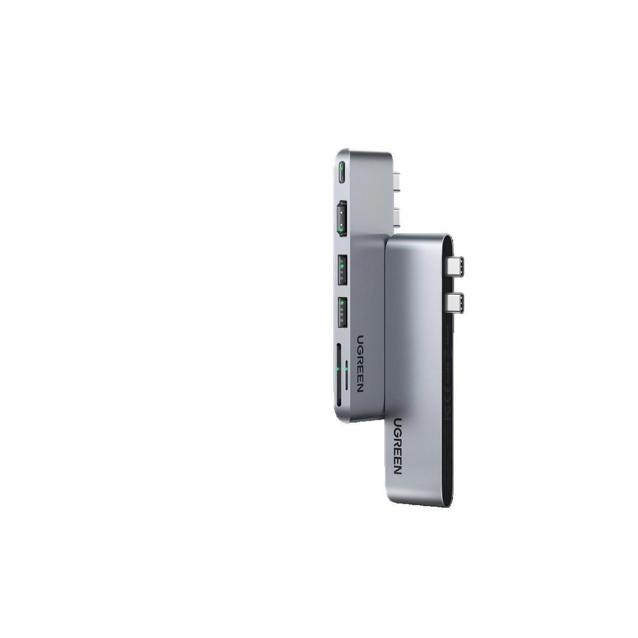 Voir la diapositive 2 : UNDERGREEN Hub USB Ugreen CM380 Aluminium Gris