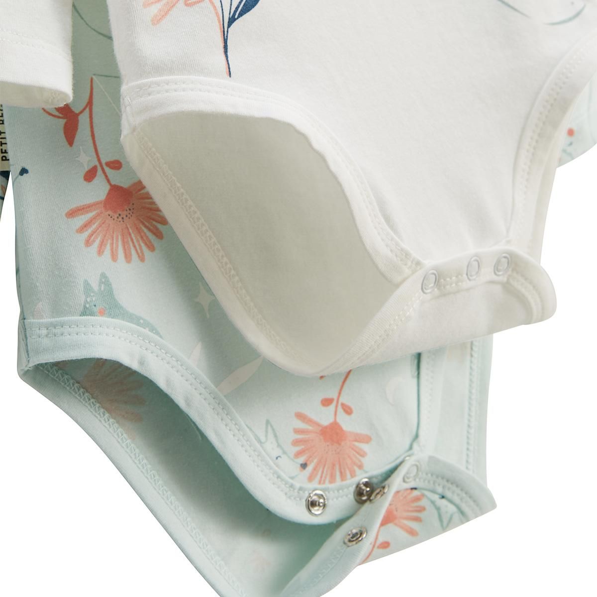 Petit Béguin Lot de 2 bodies bébé manches longues Dina