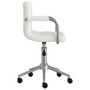 Voir la diapositive 3 : VIDAXL Chaise pivotante de salle a manger Blanc Similicuir