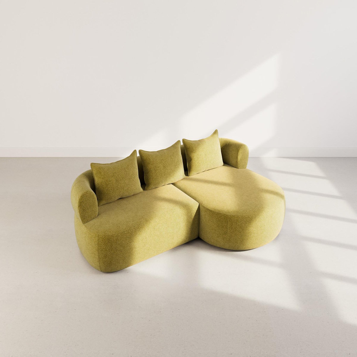 LISA DESIGN Angela - canapé d'angle droit 4 places en velours texturé