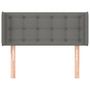 Voir la diapositive 3 : VIDAXL Tete de lit avec oreilles Gris fonce 83x16x78/88 cm Tissu