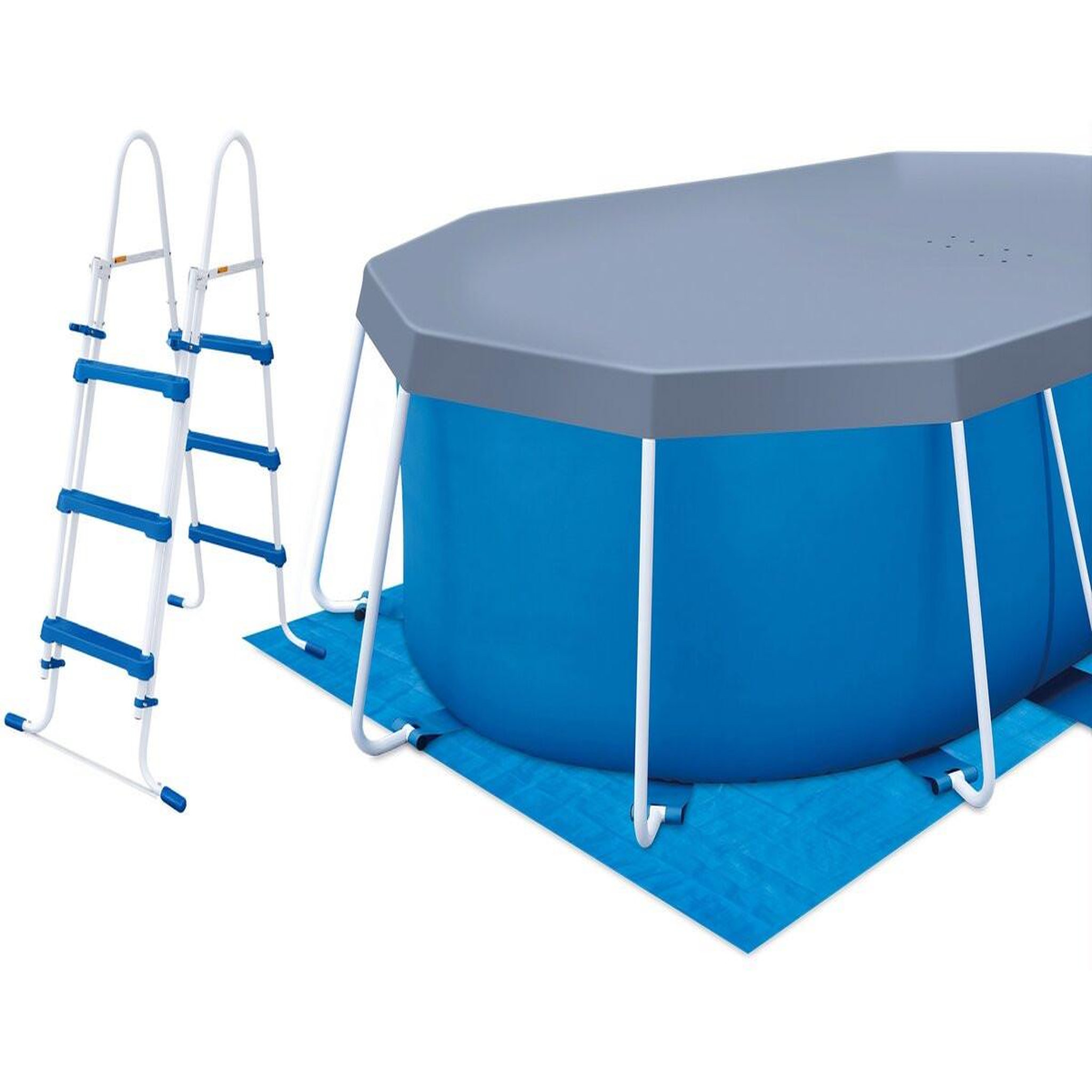 Voir la diapositive 3 : Habitat et Jardin Piscine tubulaire ovale  tina  - 4,88 x 3,05 x 1,07 m