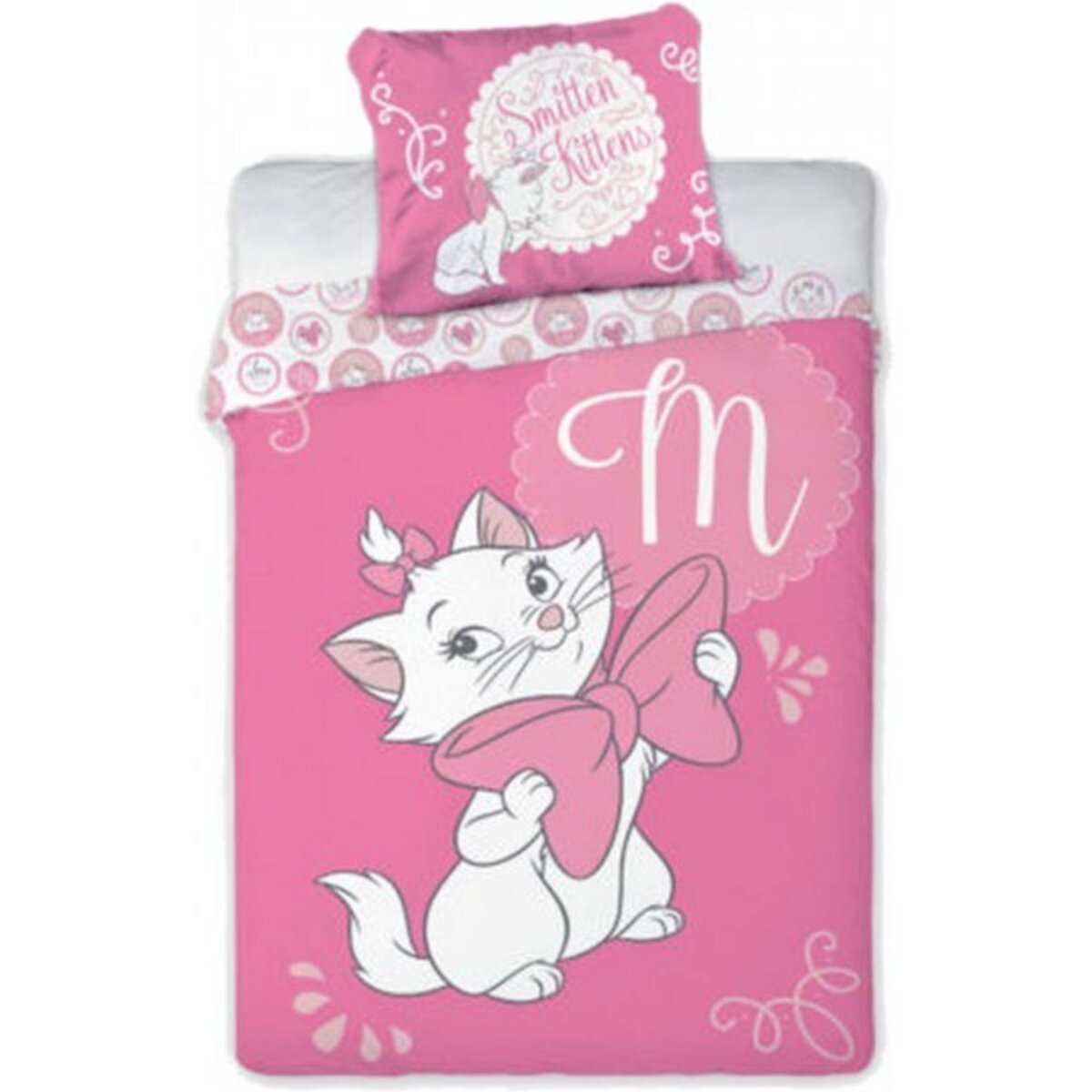 DISNEY Les Aristochats - Parure de Lit Bébé Coton Marie Cat Disney - Housse  de Couette 100x135 cm Taie 40x60 cm pas cher 