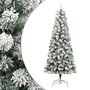 Voir la diapositive 1 : VIDAXL Sapin de Noël artificiel a charnieres avec neige floquee 210 cm