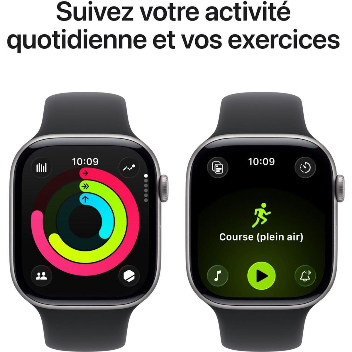 APPLE Montre connectée 46mm Alu Gris / Noir Serie 11 S/M Cellular