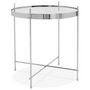 Voir la diapositive 1 : Paris Prix Table d'Appoint Ronde Pliable  Minois  45cm Argent