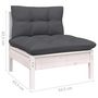 Voir la diapositive 6 : VIDAXL Salon de jardin 4 pcs avec coussins anthracite Bois de pin