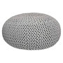 Voir la diapositive 2 : LABEL51 LABEL51 Pouf tricote Coton L Gris clair