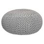Voir la diapositive 2 : LABEL51 LABEL51 Pouf tricote Coton L Gris clair