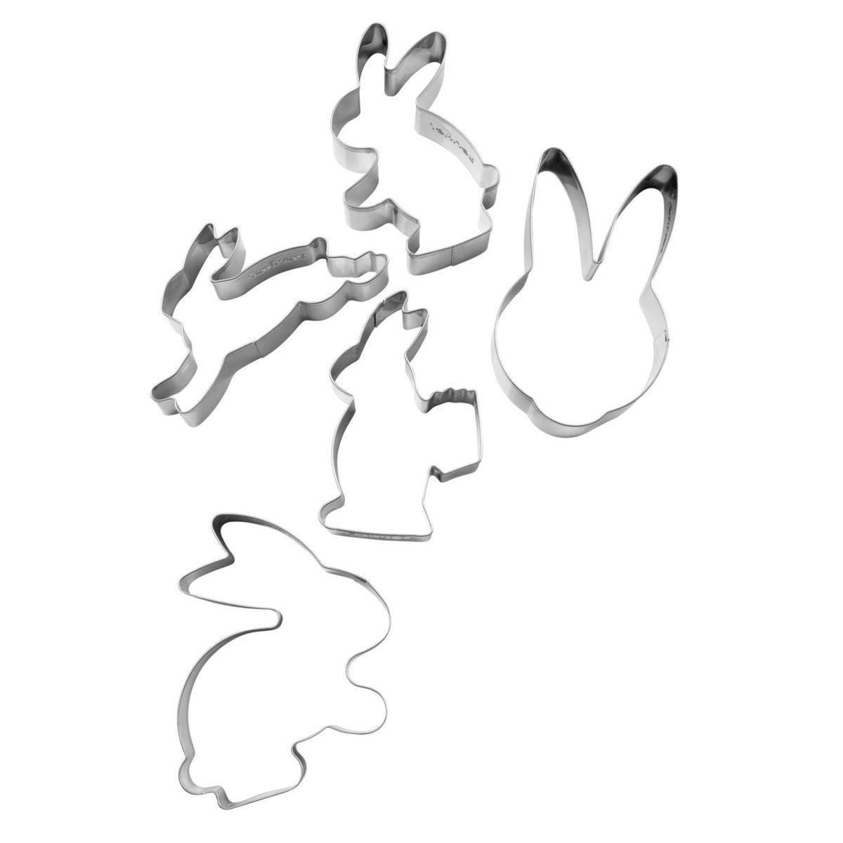 ZENKER Set de 5 emporte-pièces  en forme de lapin de pâques Zenker Pâques