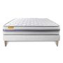 Voir la diapositive 2 : SEPTNUITS Matelas + sommier kit blanc Memo Spring Ressorts ensachés MAXI épaisseur