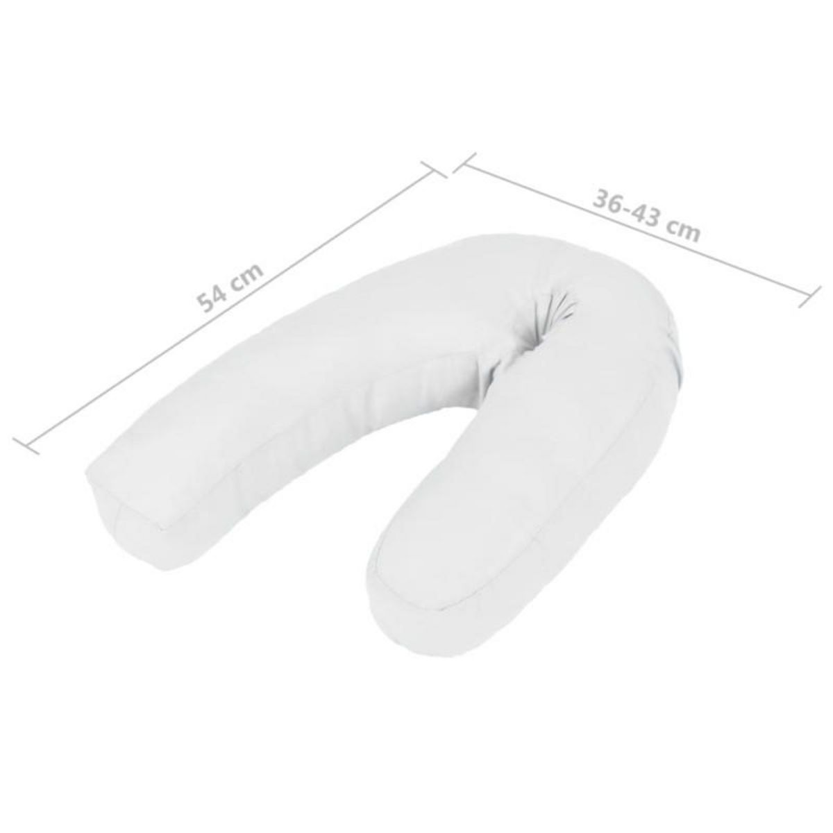 VIDAXL Coussin de grossesse en forme de J 54x(36 43) cm Blanc