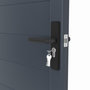 Voir la diapositive 5 : ID MARKET Portillon 100x180 cm en aluminium gris anthracite