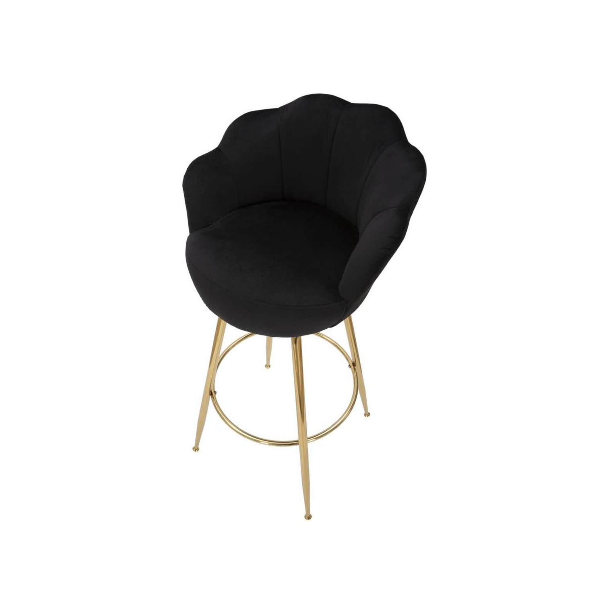 Voir la diapositive 4 : Paris Prix Tabouret de bar coquillage  vienna  110cm noir & or