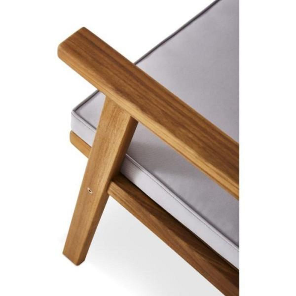 BOCARNEA Banc de jardin LIANZA - 2 places - Acacia et cannage en résine tressée - L121 x H71 x P78 cm