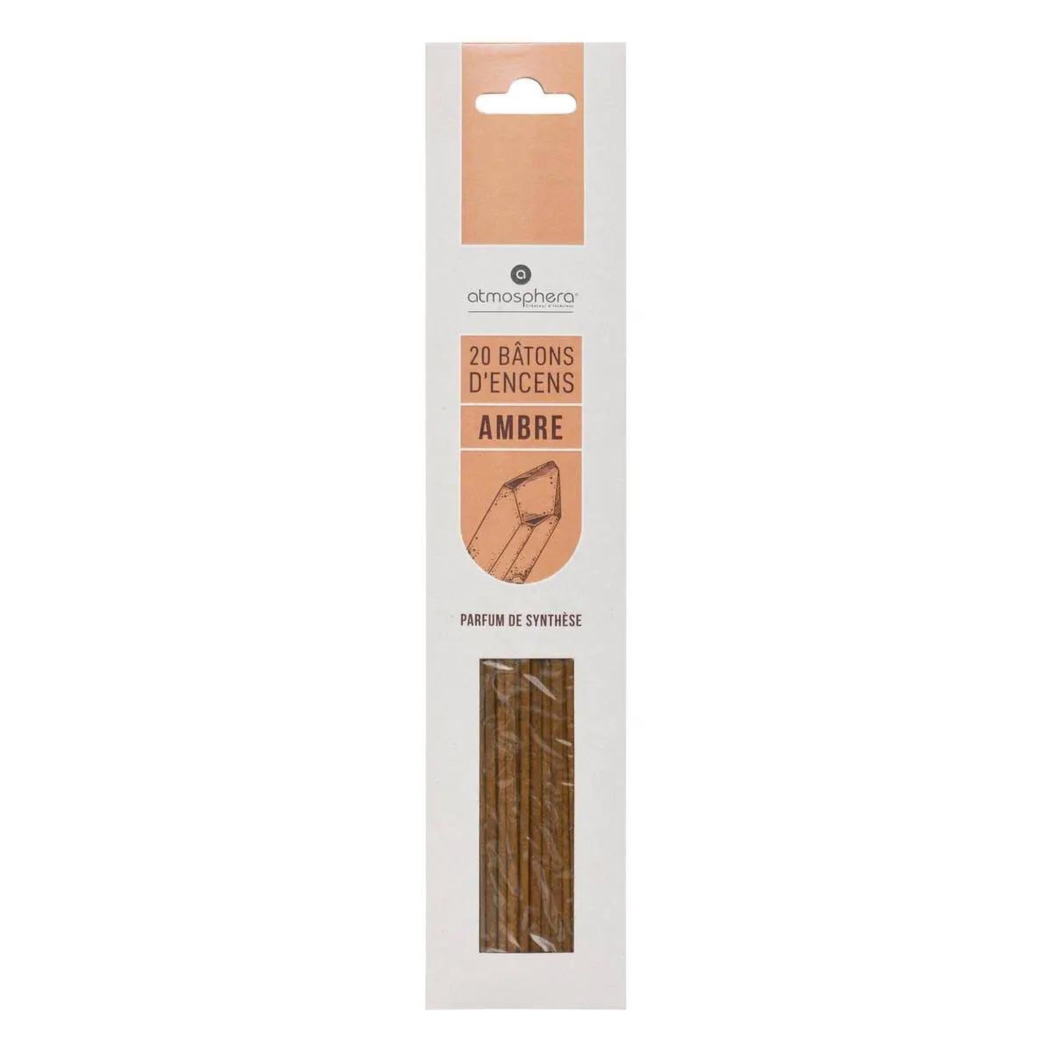 Voir la diapositive 1 : ATMOSPHERA Lot de 20 bâtons d'encens 25cm ambre