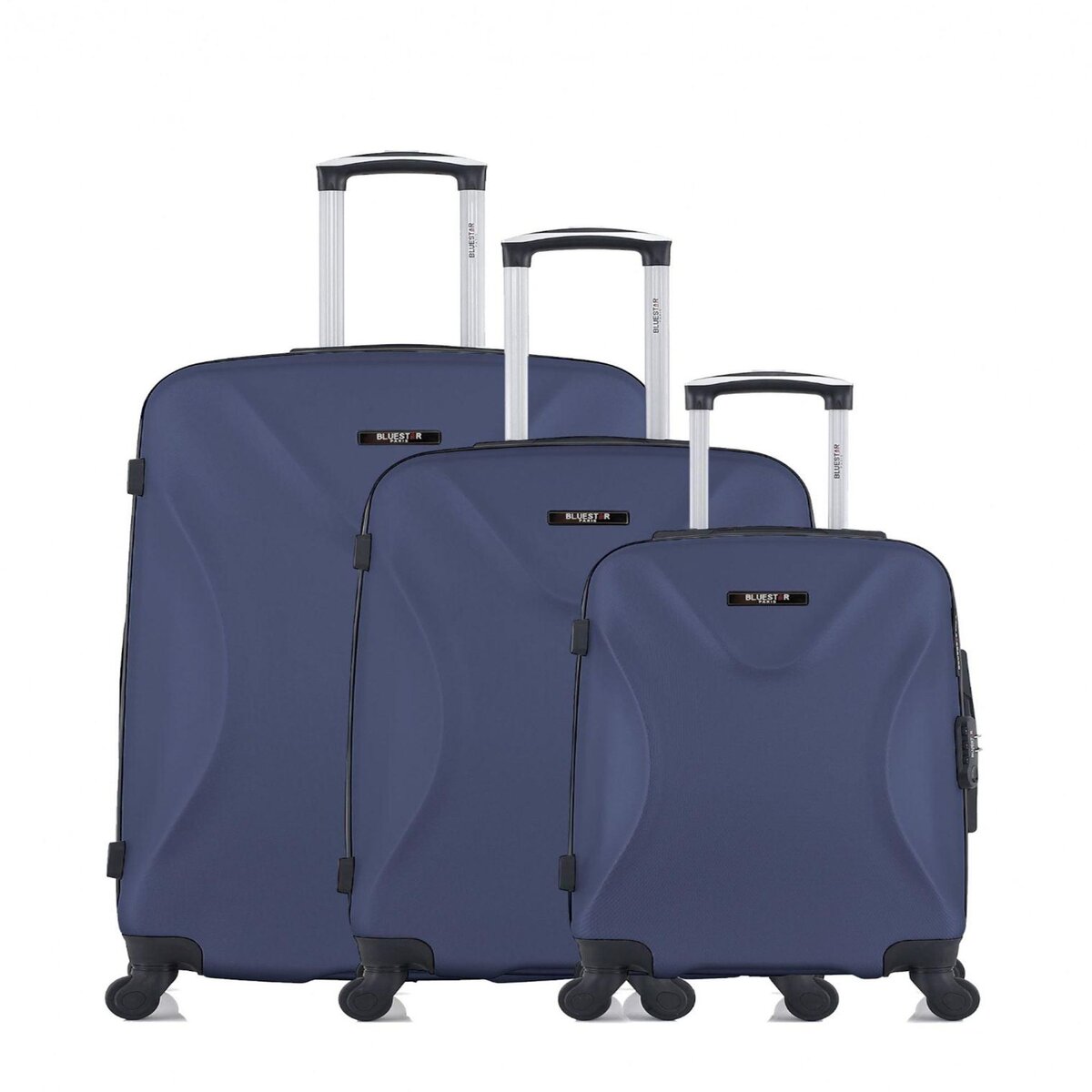 HERO BLUESTAR - Set de 3 Valises GARIBALDI 75 cm 4 Roues