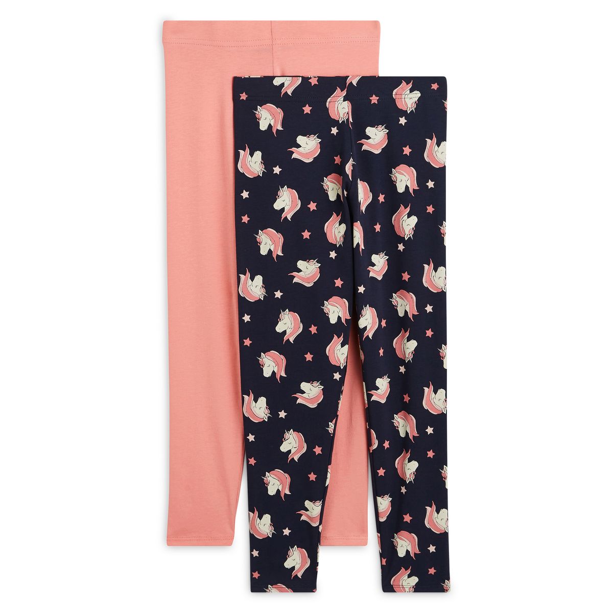 INEXTENSO Lot de 2 leggings licornes fille
