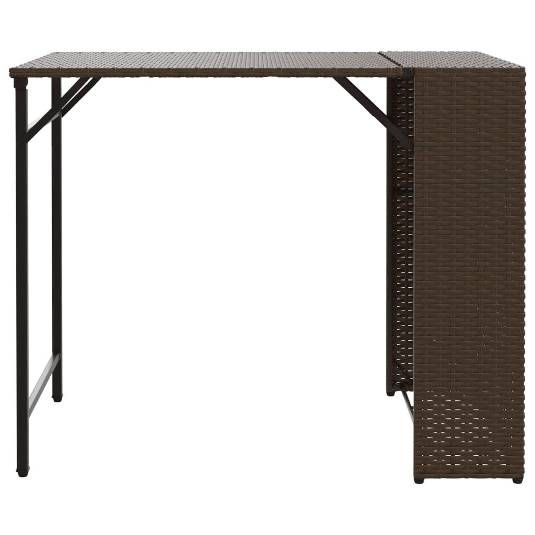 Voir la diapositive 5 : VIDAXL Ensemble a manger de jardin 5 pcs pliable marron resine tressee