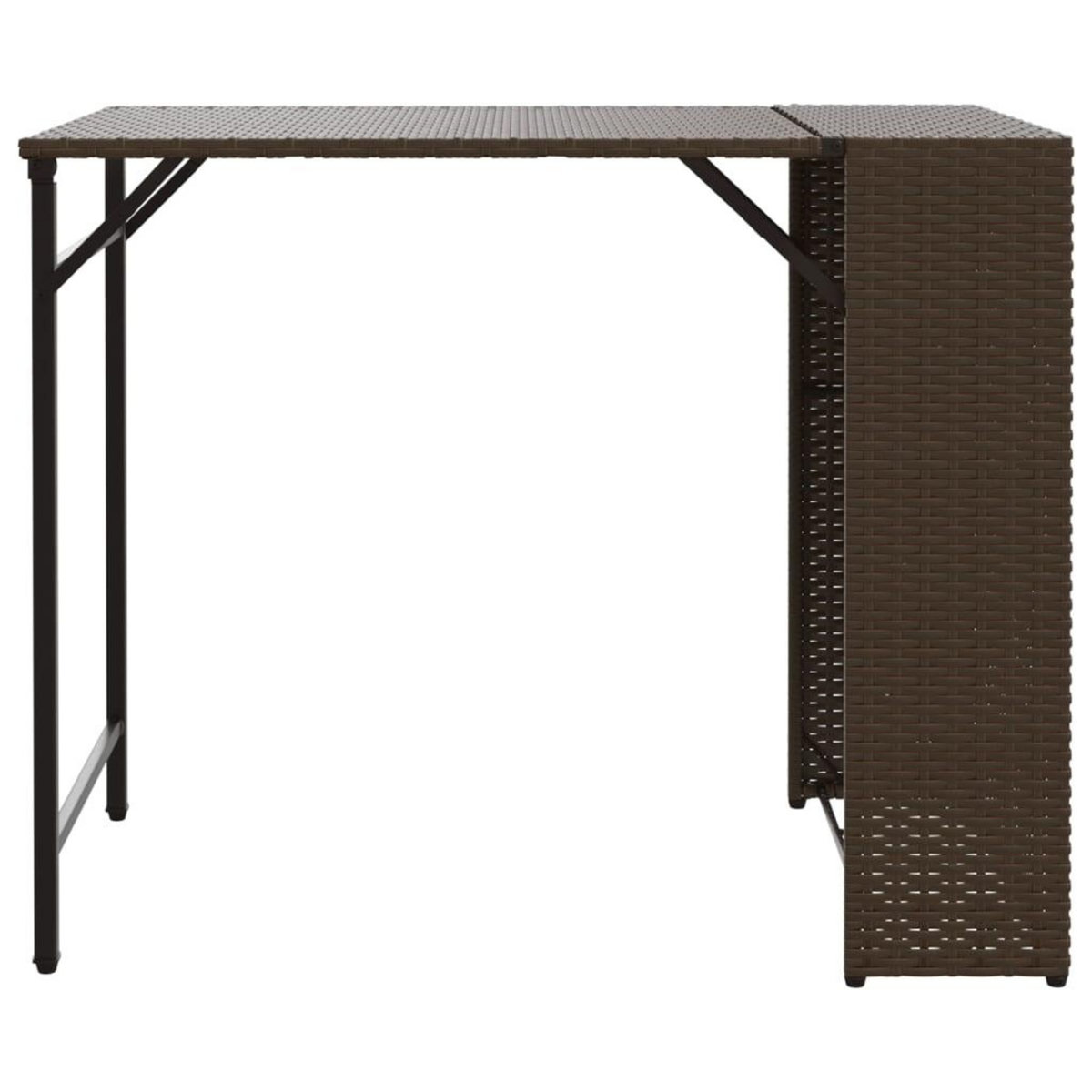 VIDAXL Ensemble a manger de jardin 5 pcs pliable marron resine tressee