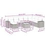Voir la diapositive 6 : VIDAXL Salon de jardin 9 pcs avec coussins gris clair resine tressee