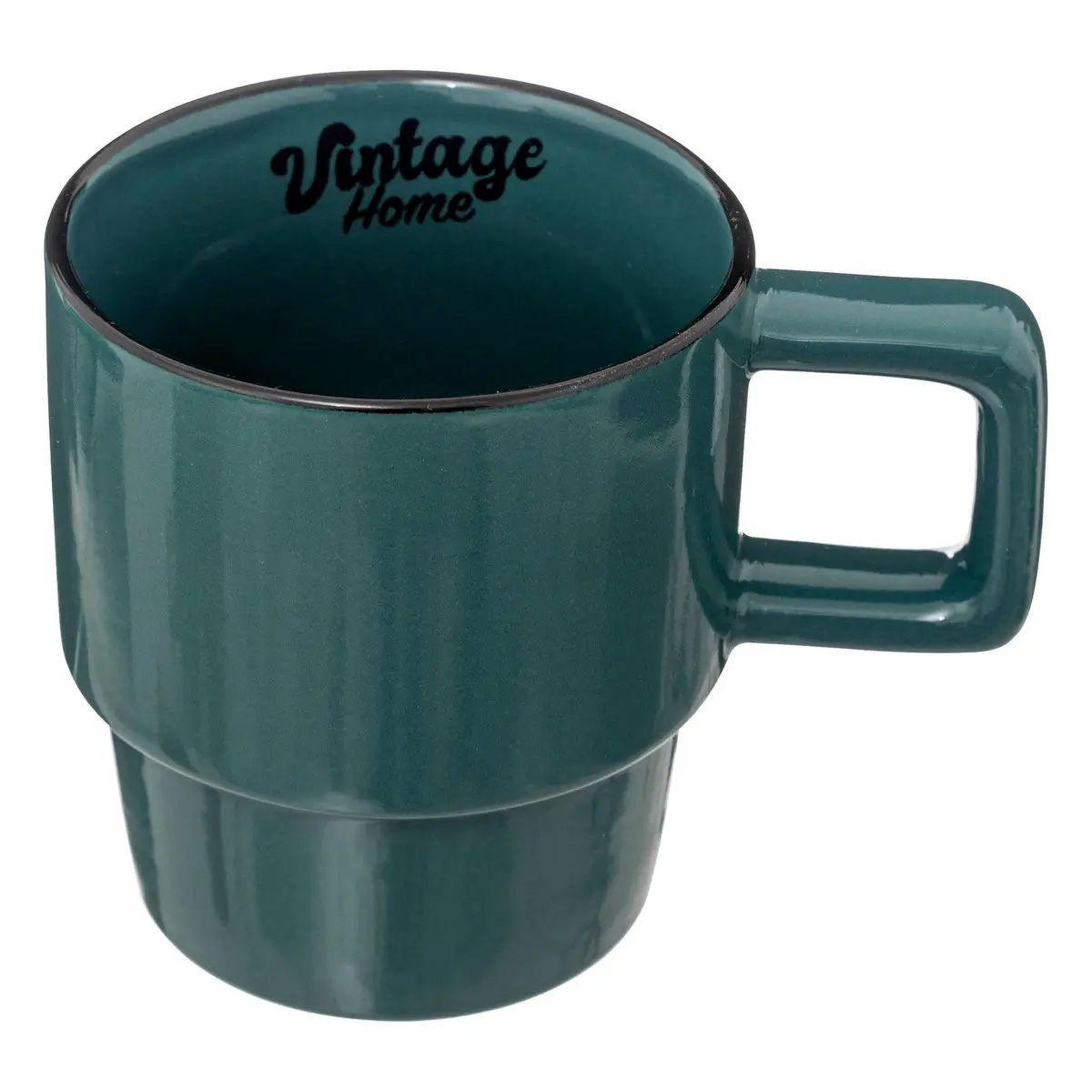 Voir la diapositive 4 : SECRET DE GOURMET Lot de 4 mugs sur rack  be vintage  25cl multicolore