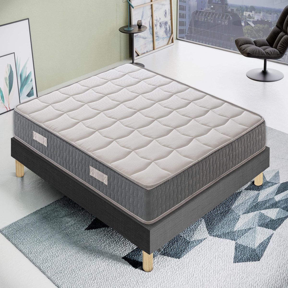 ILOVESLEEP Matelas Mousse DELPHINE - Accueil Mémoire De Forme - Epaisseur 21 Cm