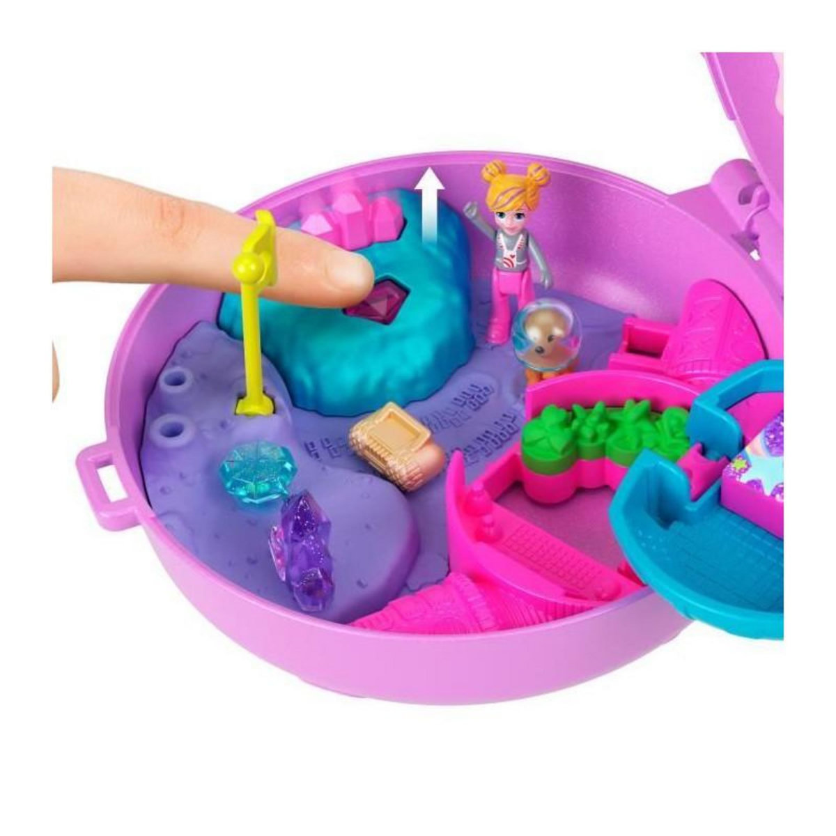 Le Mini Marcel Jouet Poc Planète mauve avec éléments scintillants