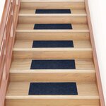 VIDAXL Tapis d'escalier auto-adhesifs 30 pcs bleu 60x25 cm