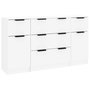 Voir la diapositive 2 : VIDAXL Ensemble de buffets 3 pcs Blanc brillant Bois d'ingenierie