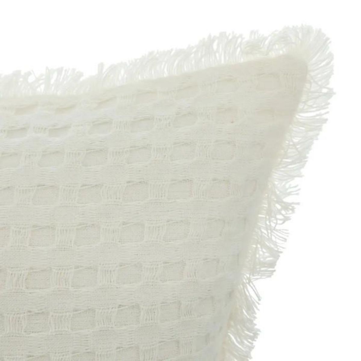 ATMOSPHERA Coussin Nid d'Abeille  Widdy  30x50cm Blanc