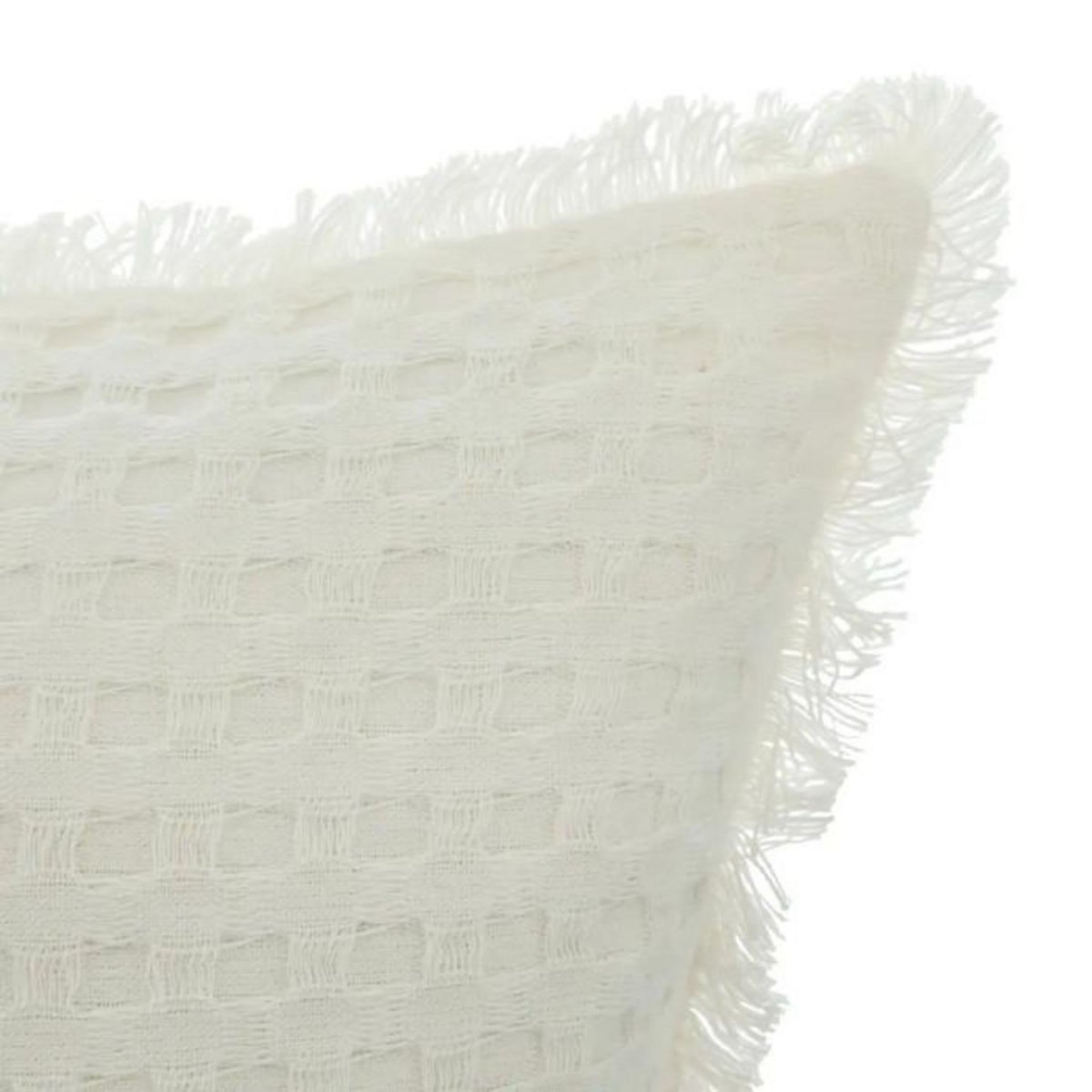 ATMOSPHERA Coussin Nid d'Abeille  Widdy  30x50cm Blanc