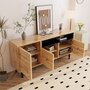 Voir la diapositive 5 : MERAX Buffet 3 porte(s) 0 tiroir(s) - 160 cm naturel mdf