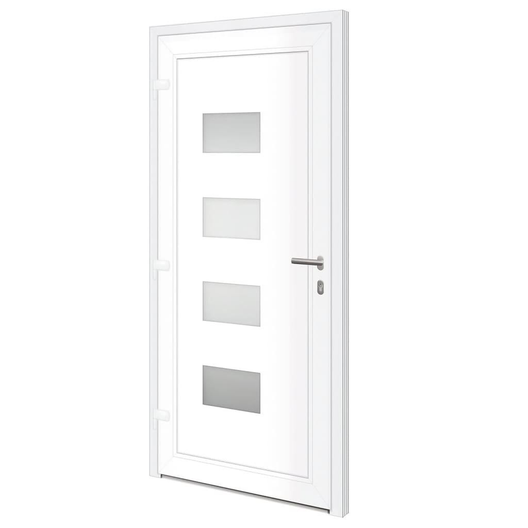 Voir la diapositive 4 : VIDAXL Porte d'entree Blanc 100x210 cm Aluminium et PVC