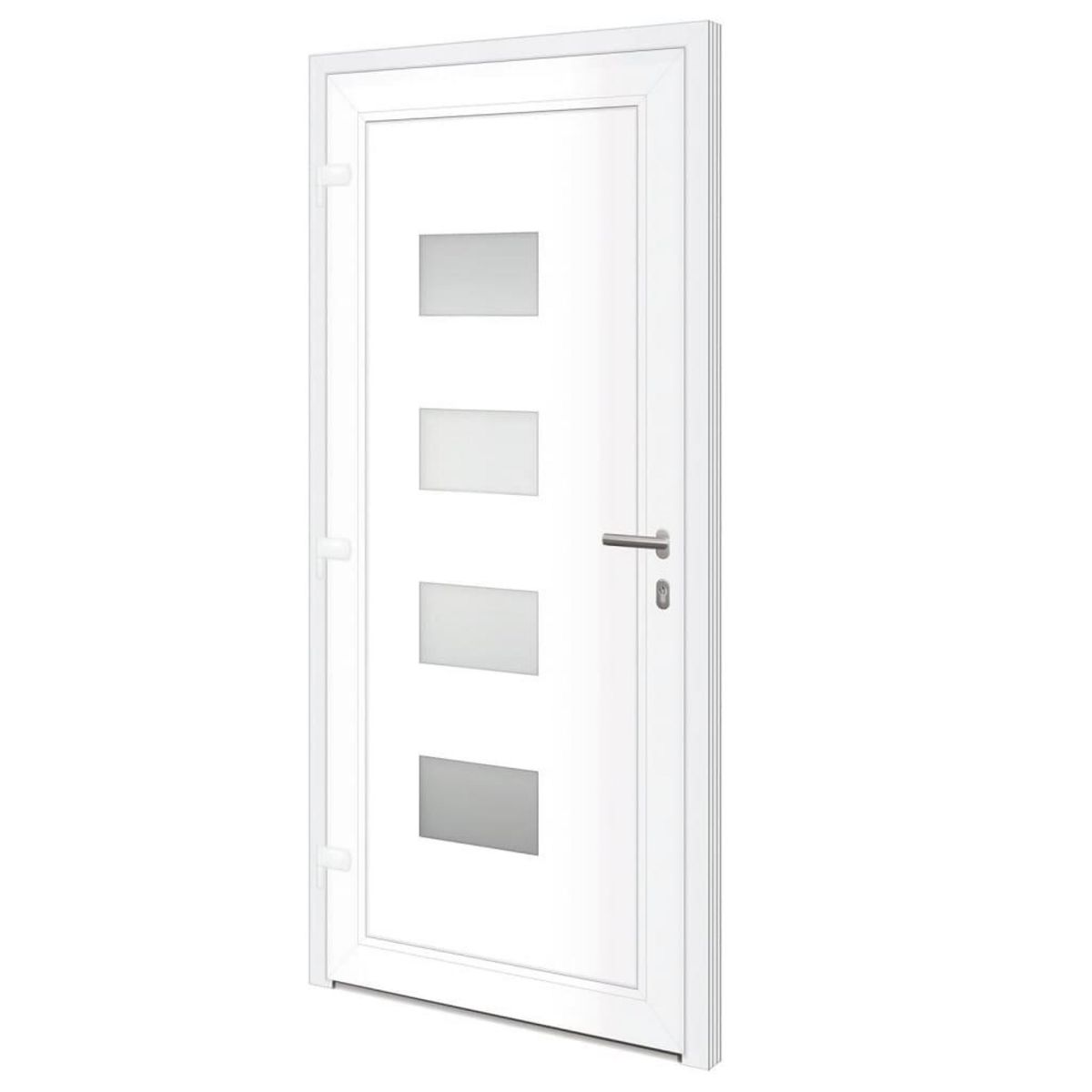 VIDAXL Porte d'entree Blanc 100x210 cm Aluminium et PVC